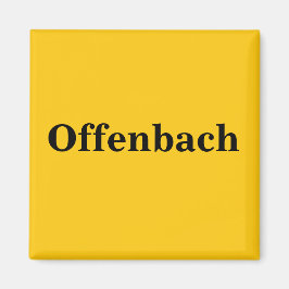 Offenbach  Magnet Schild Gold Gleb Magneet