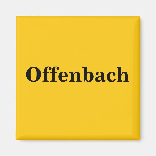 Offenbach Magnet Schild Gold Gleb Magneet (Voorkant)