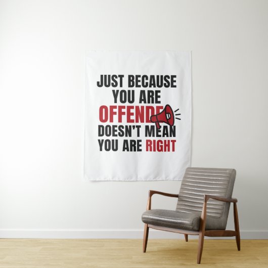 Offended Quote Wall Art Wandkleed (In situ)