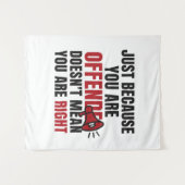 Offended Quote Wall Art Wandkleed (Voorkant (horizontaal))