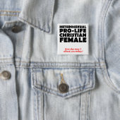 Offensieve Christelijke Knoopspeld voor Pro-life V Vierkante Button 5,1 Cm (In situ)