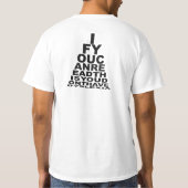 offensieve dyslexie t-shirt (Achterkant)