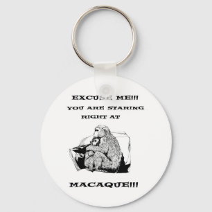 offensieve humor Funny Macaque aap Sleutelhanger