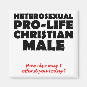 Offensieve Prolife Man Christelijke Koelkastmagnee Magneet