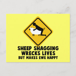 offensieve schapen briefkaart