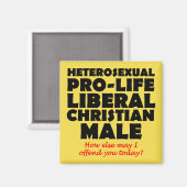 Offensive Prolife Homme Christian Fridge Magnet (Recto/Verso)