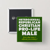 Offente Republikeinse Christelijke Button (Voorkant /achterkant)