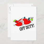 Offerte kerstman (Drink) Feestdagenkaart (Voorkant / Achterkant)