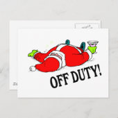 Offerte kerstman (Drink) Feestdagenkaart (Voorkant / Achterkant)