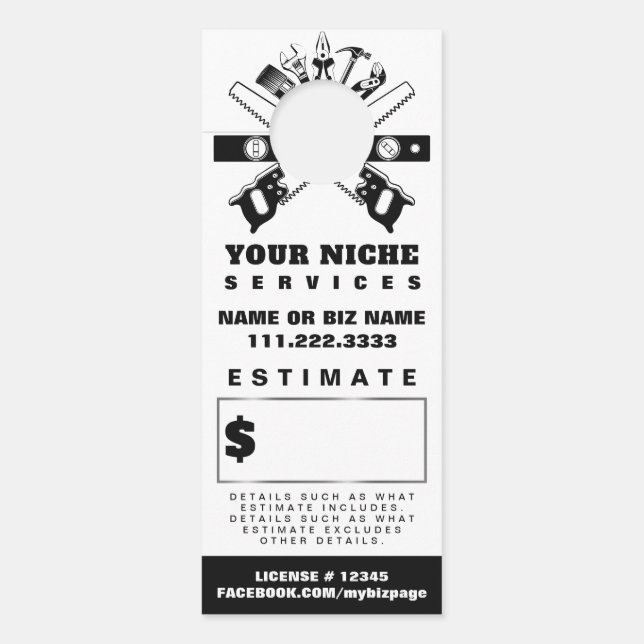 *~* Offerte Offerte Trades Carpenter QR Aannemer (Voorkant)