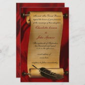 Offerte over Rustic Scroll Red Wedding (Voorkant / Achterkant)