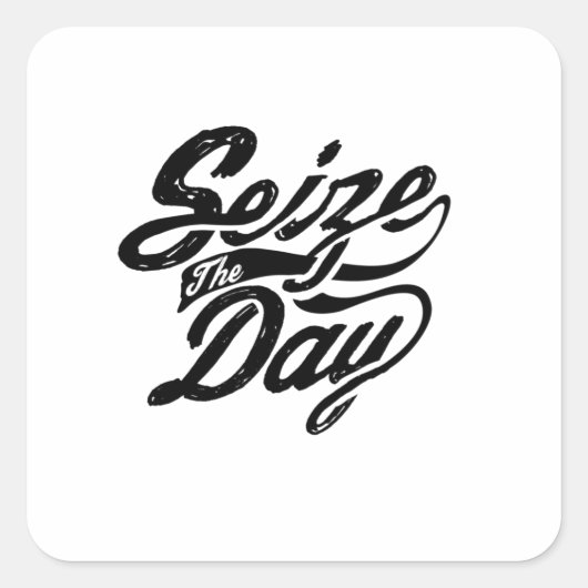 Offerte - Seize The Day - helder Vierkante Sticker (Voorkant)