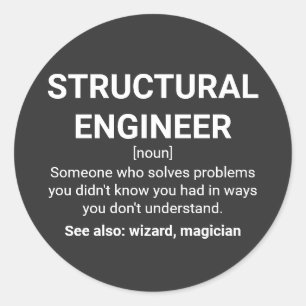 Offerte structurele Humor engineer definitie Ronde Sticker