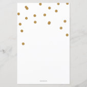 Offerte voor baby shower wit goud (Achterkant)