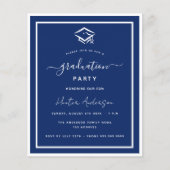 Offerte voor blauw-witte-graduatie-partij (Voorkant)