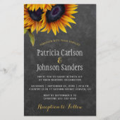 Offerte voor bruinzonnebloembruiloft flyer (Voorkant)