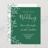 Offerte voor een minimale uitnodiging tot groen hu (Voorkant / Achterkant)