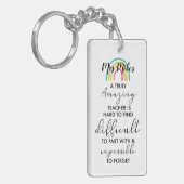 Offerte voor pensionering van docent sleutelhanger (Voorkant Links)