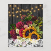 Offerte voor rozen voor de bruiloft van bruinkool flyer (Achterkant)