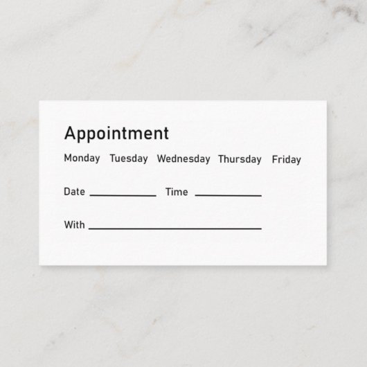 Office Dentiste moderne Cartes de rendez-vous Turq (Dos)