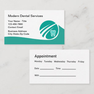 Office Dentiste moderne Cartes de rendez-vous Turq