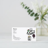 Office est OUVERT Computer Desk Carte de visite Se (Debout devant)