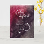 Office Humor Accountant Work Alcohol Wine Funny Kaart (Gele Bloem)