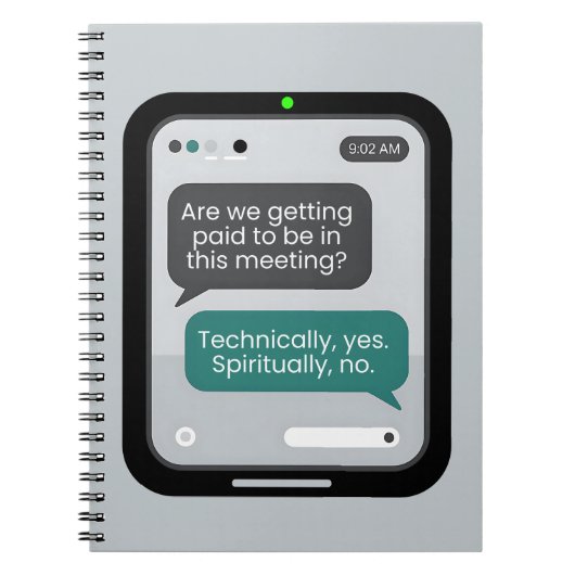 Office Humor  – “Technically Yes, Spiritually No." Notitieboek (Voorkant)