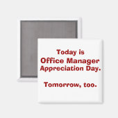 Office Manager-evaluatiedag Magneet (Voorkant / Achterkant)