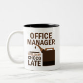 Office Manager (Funny) Gift Tweekleurige Koffiemok (Links)