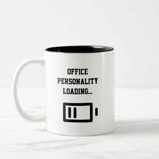 Office Personality Loading... Two-Tone Coffee Mug (Gauche)