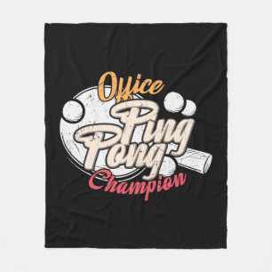 Office Ping Pong Champion Fleece Deken