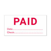 Office Ready Paid With Date And Check Zelfinktende Stempel (Design)