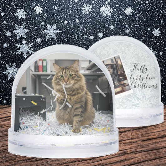 Office Reports Cat, Fun Cats meme Snow Globe Sneeuwbol