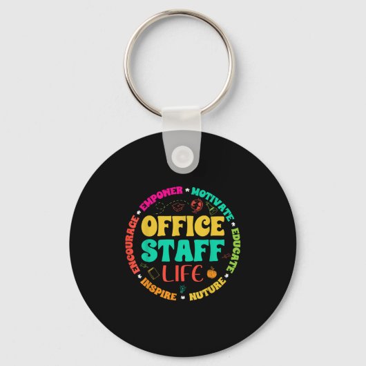 Office Staff Life - Front Office Squad School Secr Sleutelhanger (Voorkant)