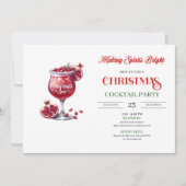 Office style printable festive cocktails party kaart (Voorkant)
