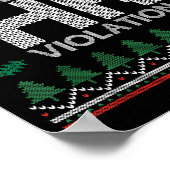 Office Ugly Christmas Funny Walking Hr Violation W Poster (Hoek)