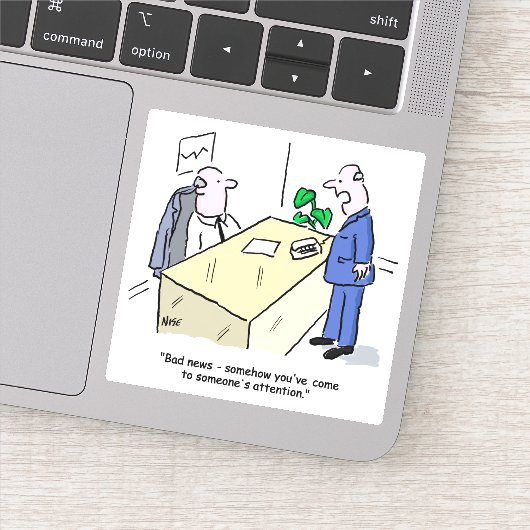 Office Worker is opgemerkt Sticker (Detail)