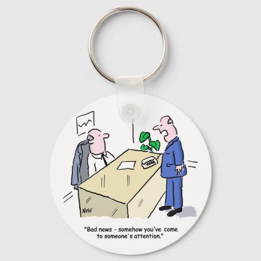 Office Worker wordt door iemand opgemerkt Sleutelhanger (Voorkant)