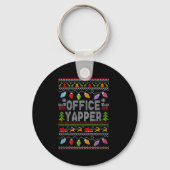 Office Yapper Ugly Sweater Christmas  Sleutelhanger (Voorkant)