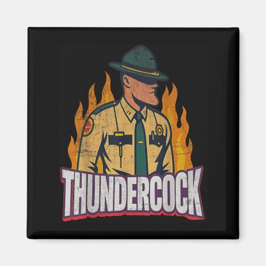 Officer Sergeant Cius Thunder Bodycam Funny Meme Magneet (Voorkant)