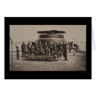 Officers op het dek van de USS-monitor 1861