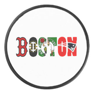 Official Boston Sport Teams T-Shirt Hockey Puck