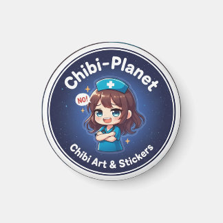 Official Chibi-Planet logo: sassy nursing magnet Magneet