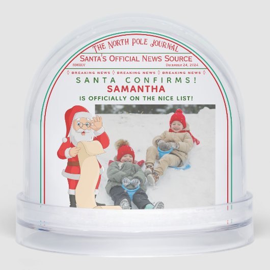 Official Christmas Nice List Certificate Photo (Avant)