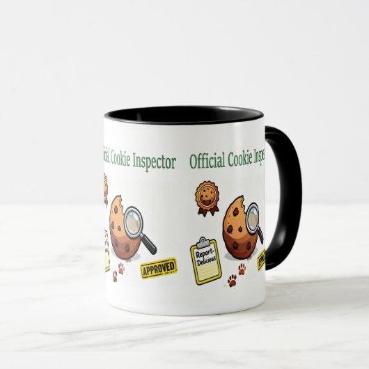 Official Cookie Inspector Mug – Funny Coffee Cup Mok (Voorkant rechts)