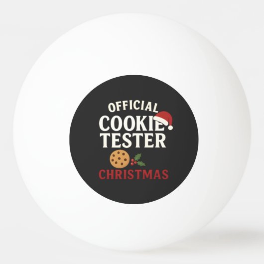 Official Cookie Tester Christmas Tee Pingpongballen (Voorkant)