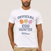 Official Egg Hunter Custom Name Easter Men T-shirt (Voorkant)