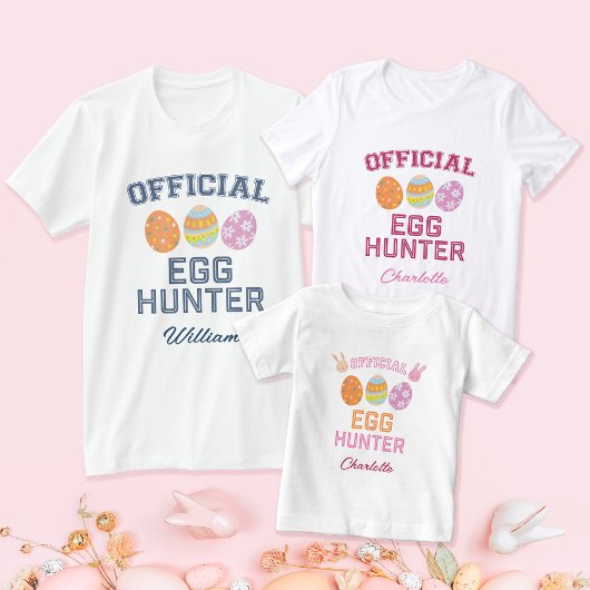Official Egg Hunter Custom Name Easter Men T-shirt