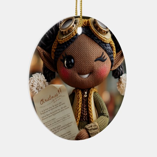 Official Elf Report Keramisch Ornament (Rechts)